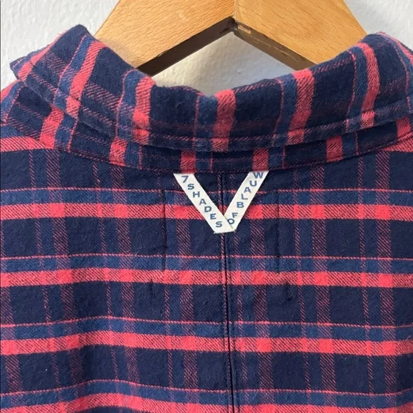 Scotch & Soda Navy and Red Plaid Shirt Size XXL - Picture 6 of 9